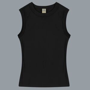 FLORE FLORE Esme Sleeveless cotton tank in black Size S